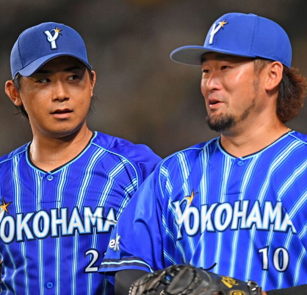 今永選手と戸柱選手