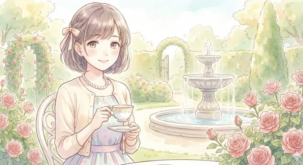 山之内すずさんがお嬢様だとしたらのイメージイラスト（オリジナル）