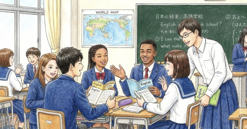 帰国子女の多い学校の様子（オリジナル）